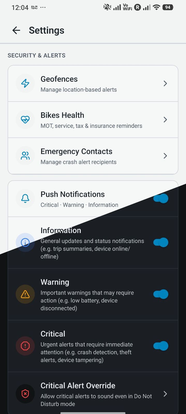 Set Up Your Safety Preferences